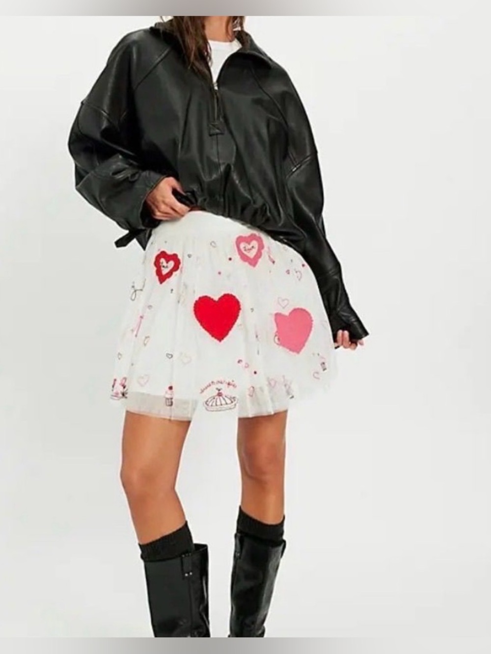 Free People Sketchbook Tulle Skirt Love Shop Size S NWT $168